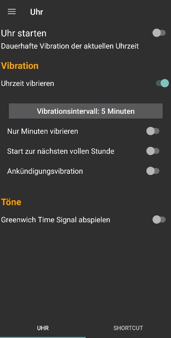 Tactile Clock screenshot