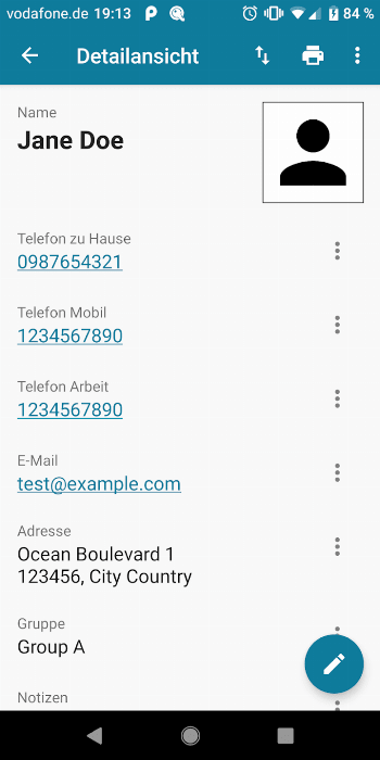 Customer Database screenshot
