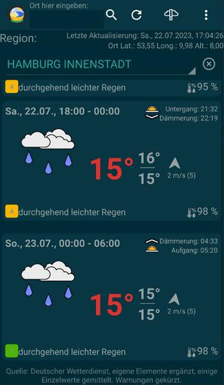 Tiny Weather Forecast Germany screenshot