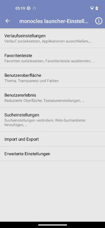 monocles launcher screenshot