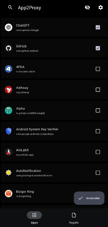 App2Proxy screenshot