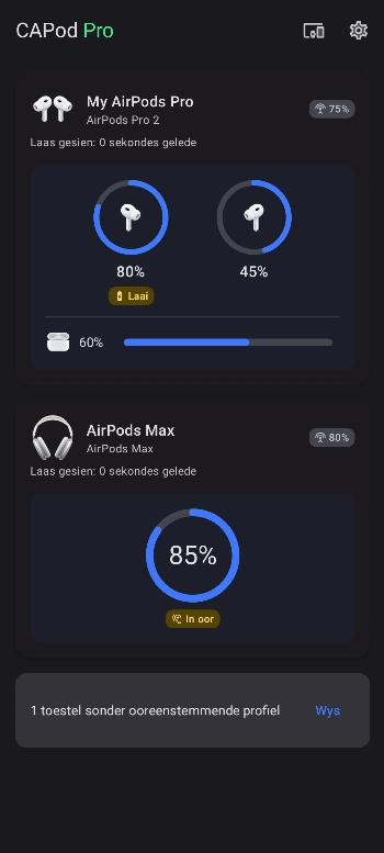 CAPod - Companion for AirPods screenshot