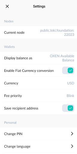 Oxen Wallet screenshot 1