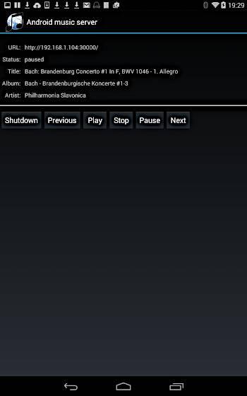 Android Music Server screenshot 2