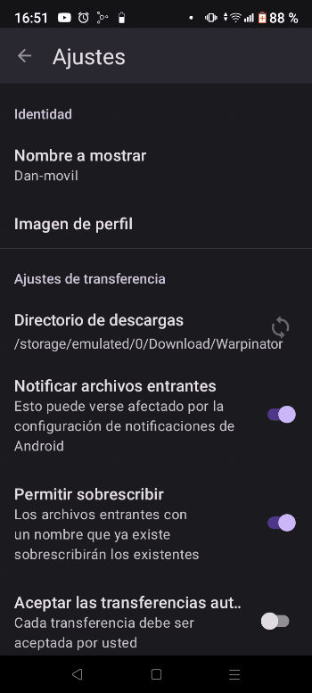 Warpinator for Android (unofficial) screenshot